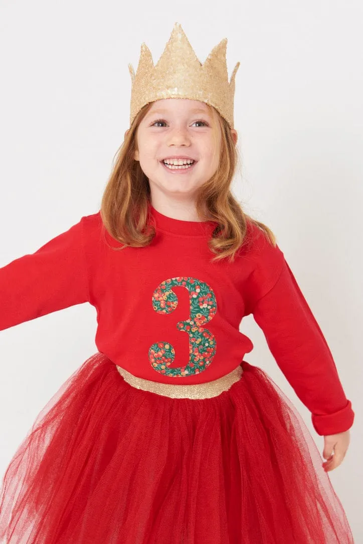 CREATE YOUR OWN Personalised Liberty Print Red T-Shirt