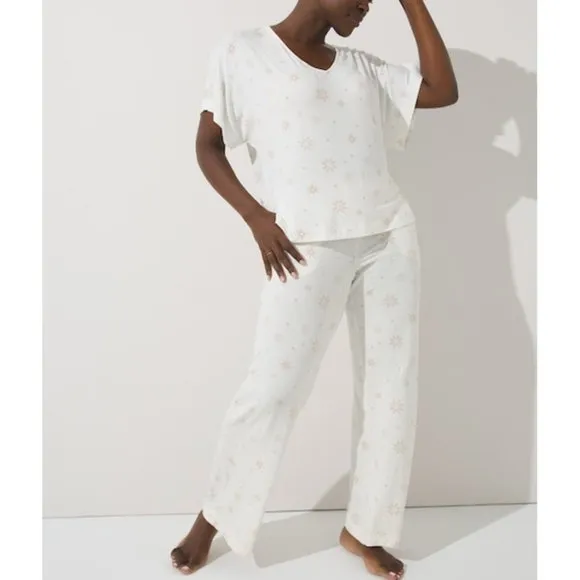 NWT Soma COOL NIGHTS Pajama Set - Boxy Sleep Tee   Pants L